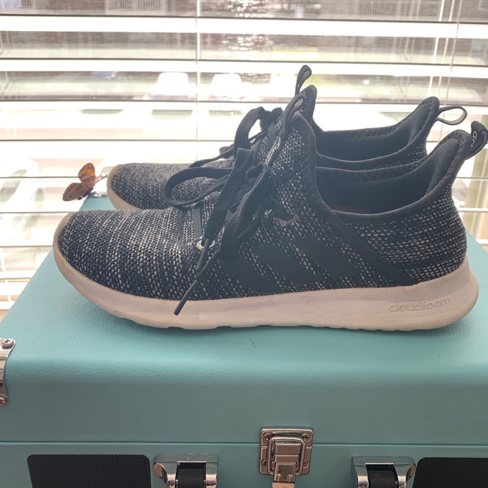 Black adidas cloud foam pure sneakers
